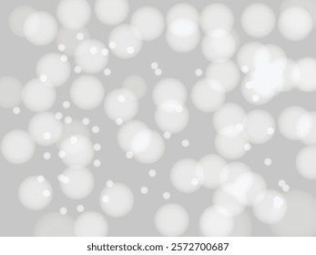 Beautiful festive grey bokeh background. Abstract blurry bokeh background