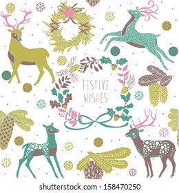 Beautiful Festive Wishes greeting card