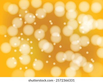 Beautiful festive yellow bokeh background