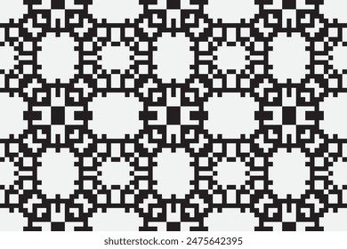 Beautiful Figure Tribal Thai Geometric Ethnic Oriental Pattern Traditional on Black background.aztec Style,embroidery,abstract,vector illustration.design for Texture,fabric,clothing,wrapping,carpet.