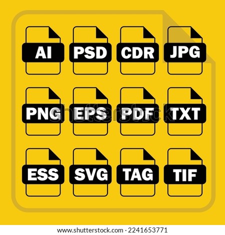 beautiful file format, icons, chart, PSD, JPG, PNG, AI, 