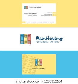 Beautiful Files Logo and business card. vertical Design Vector