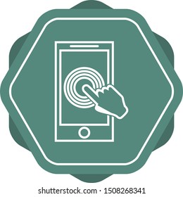 Beautiful Fingerprint vector line icon