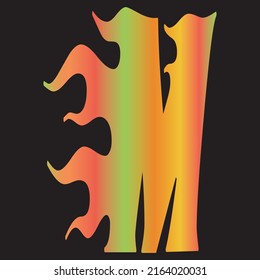beautiful and fire letter M