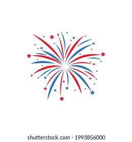 beautiful firework celebration decor vector illustration design eps.10