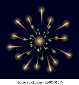 Beautiful firework on dark background