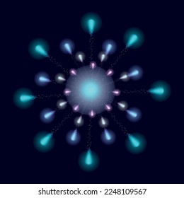 Beautiful firework on dark background