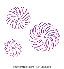 Beautiful firework. Sketch. Vector illustration