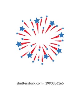 diseño de ilustración de vector de fuegos artificiales hermosos eps.10