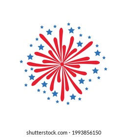 beautiful fireworks vector illustration design eps.10
