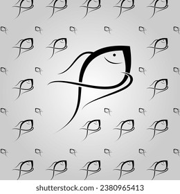 Beautiful fish illustration for background design vector