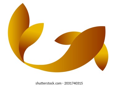 beautiful fish on a white background. goldfish