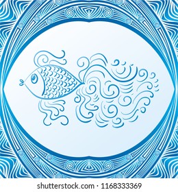 Beautiful fish. Vector illustration