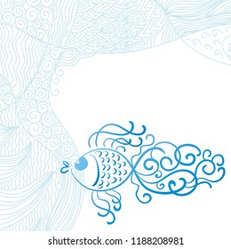Beautiful fish. Vector illustration