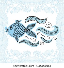 Beautiful fish. Vector illustration