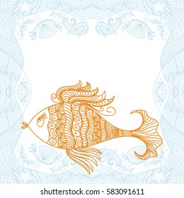Beautiful fish. Vector illustration.