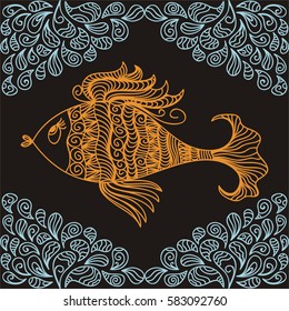 Beautiful fish. Vector illustration.