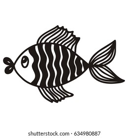 Beautiful fish. Vector illustration.