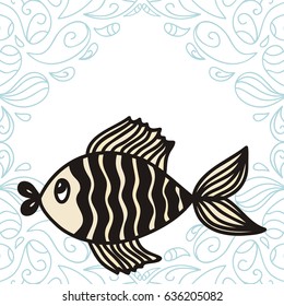 Beautiful fish. Vector illustration.