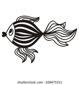 Beautiful fish. Vector illustration.
