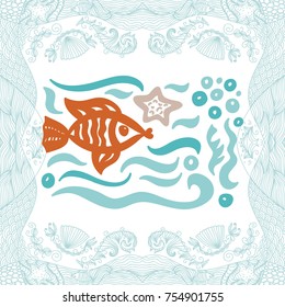 Beautiful fish. Vector illustration.