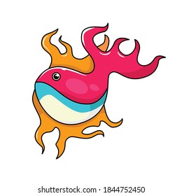 beautiful fish vector illustration. colorful. for logo, mascot and emblem