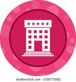 Beautiful Five star hotel Vector Glyph Icon