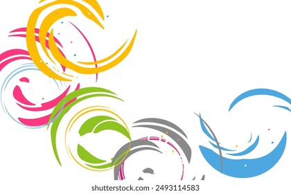 Beautiful Five-Color Curved Backgrounds Web graphics