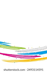 Hermosos fondos curvos de cinco colores gráficos de Web