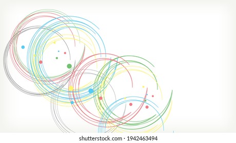 Beautiful five-colored curved background material
