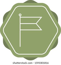 Beautiful Flag Line Vector Icon