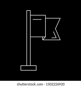 Beautiful flag vector line icon