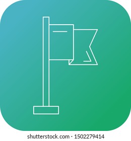 Beautiful flag vector line icon