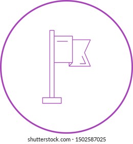 Beautiful flag vector line icon