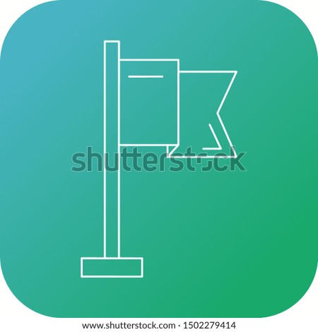 Beautiful flag vector line icon