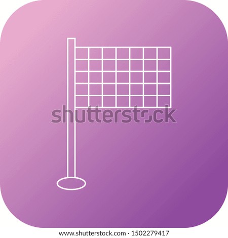 Beautiful flag vector line icon