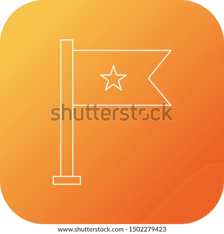 Beautiful flag vector line icon