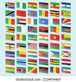 Beautiful flags of the Africa