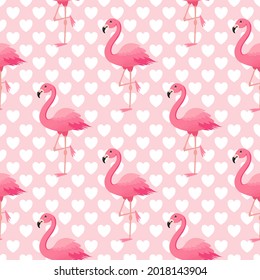 Beautiful  flamingo seamless pattern,pink flamingo vector seamless pattern.