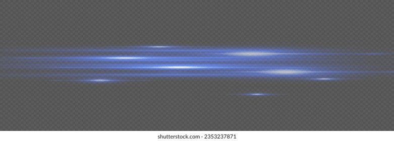 Beautiful flash of light and spark. Special effect, speed line. Magic moving fast laser beams, horizontal light beams.