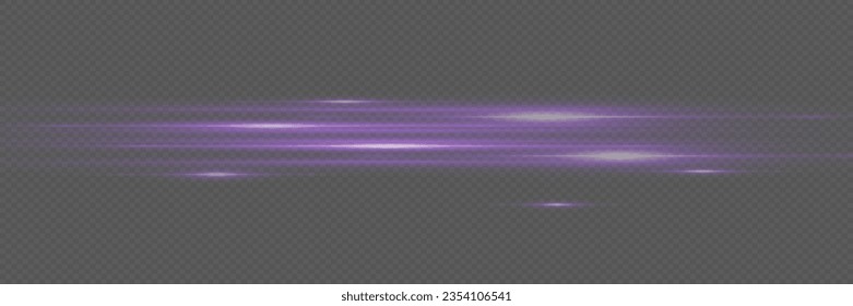 Beautiful flash of light and spark. Special effect, speed line. Magic moving fast laser beams, horizontal light beams.
