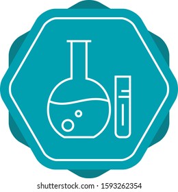 Beautiful Flask Line Vector Icon