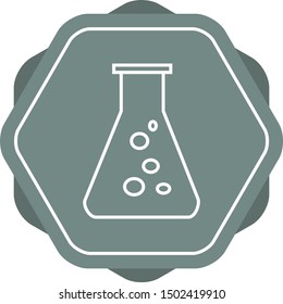 Beautiful flask vector line icon