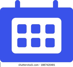 Beautiful Flat Calendar Icon Organizer Concept Illustration  