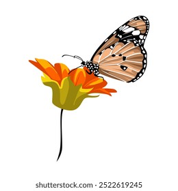 belo design plano borboleta vetor ilustração