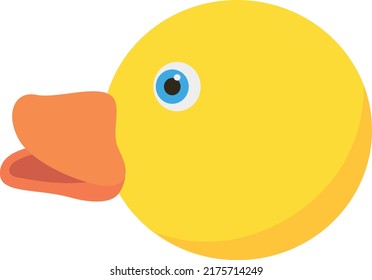 beautiful flat duck face bird illustration concept 