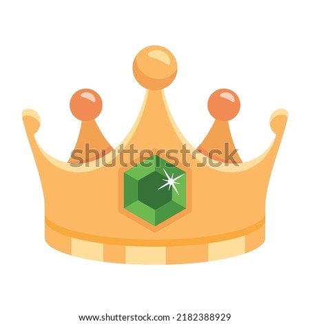 A beautiful flat icon of crown