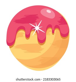 Beautiful flat icon design of fantasy space 