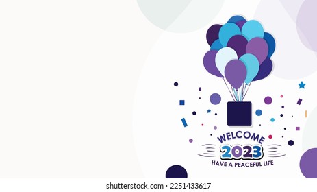 Beautiful flat illustration for background, wallpaper, and corporate use, Balloon flat illustration with creative shapes