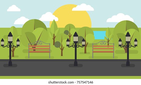 beautiful flat park